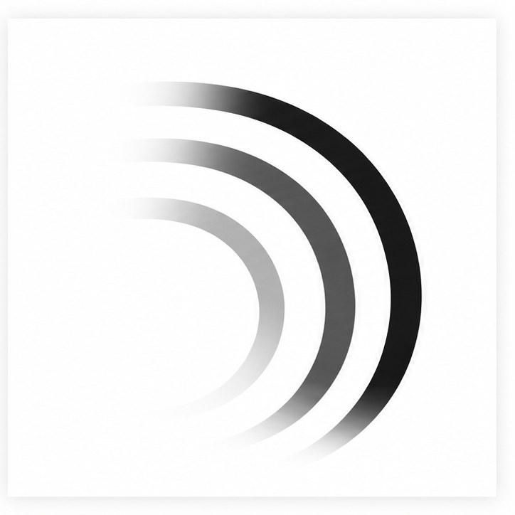 Three abstract greyscale arc bands for research reports.